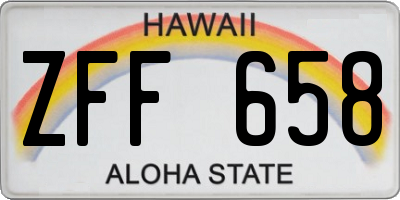 HI license plate ZFF658