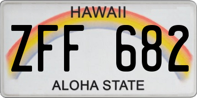 HI license plate ZFF682