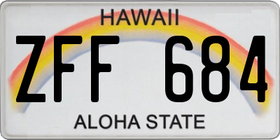 HI license plate ZFF684