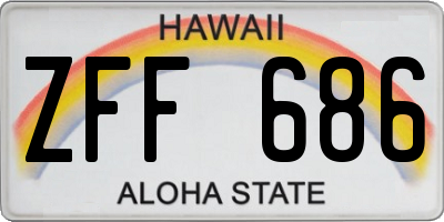 HI license plate ZFF686
