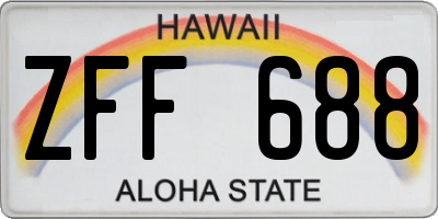 HI license plate ZFF688