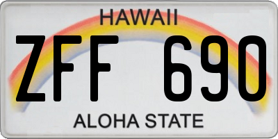HI license plate ZFF690