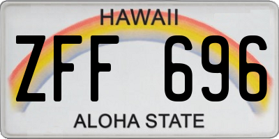 HI license plate ZFF696