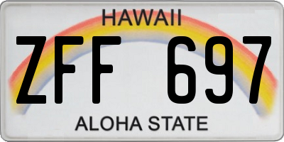 HI license plate ZFF697