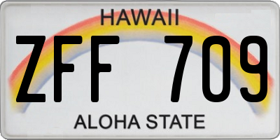HI license plate ZFF709