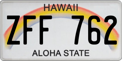 HI license plate ZFF762