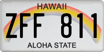 HI license plate ZFF811