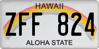 HI license plate ZFF824