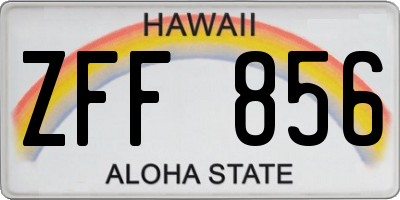 HI license plate ZFF856