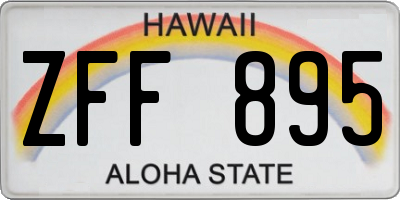 HI license plate ZFF895