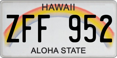 HI license plate ZFF952