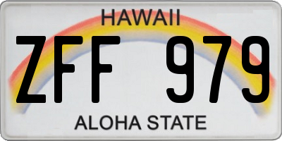 HI license plate ZFF979