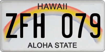 HI license plate ZFH079