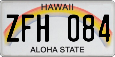 HI license plate ZFH084