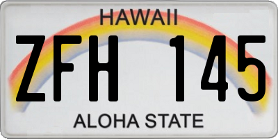HI license plate ZFH145
