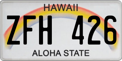 HI license plate ZFH426