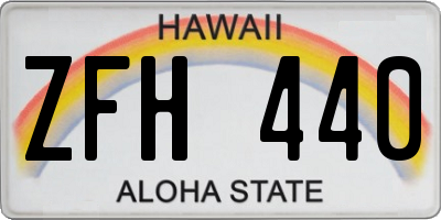 HI license plate ZFH440