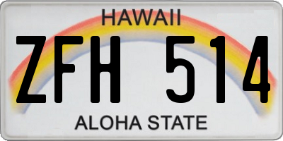 HI license plate ZFH514