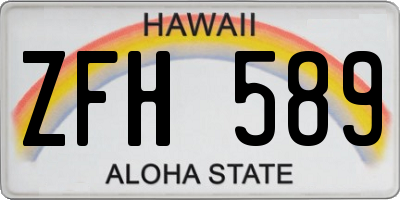 HI license plate ZFH589
