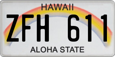 HI license plate ZFH611