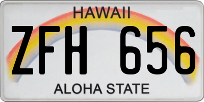 HI license plate ZFH656
