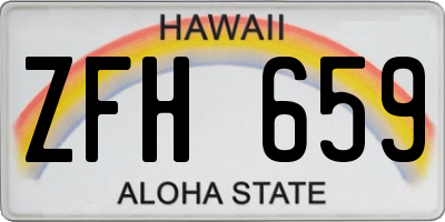 HI license plate ZFH659
