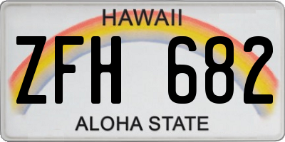HI license plate ZFH682