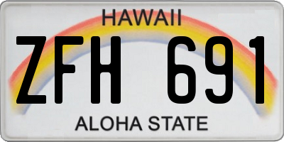 HI license plate ZFH691