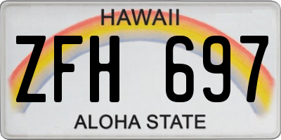 HI license plate ZFH697