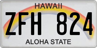 HI license plate ZFH824