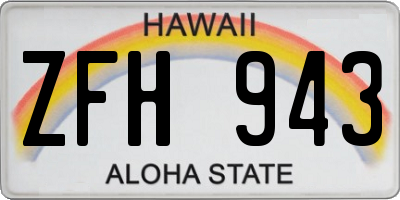 HI license plate ZFH943