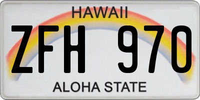 HI license plate ZFH970