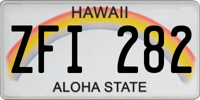 HI license plate ZFI282