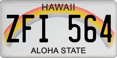 HI license plate ZFI564