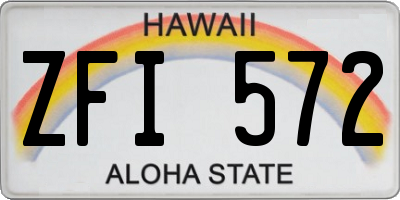 HI license plate ZFI572