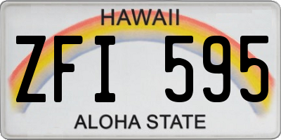 HI license plate ZFI595