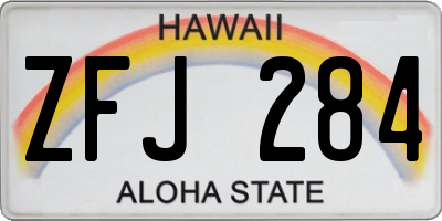 HI license plate ZFJ284