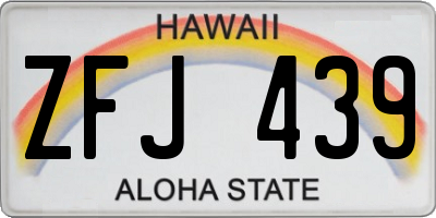 HI license plate ZFJ439