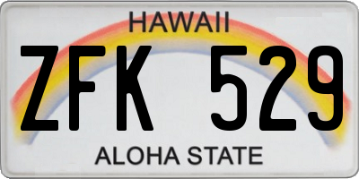 HI license plate ZFK529