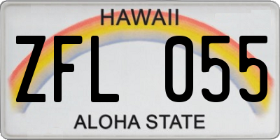 HI license plate ZFL055