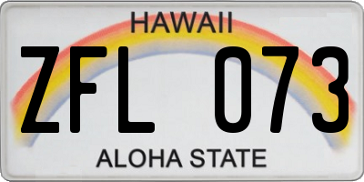 HI license plate ZFL073