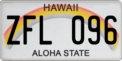 HI license plate ZFL096