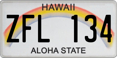 HI license plate ZFL134