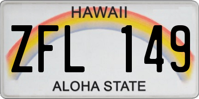 HI license plate ZFL149