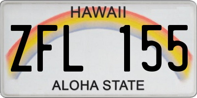 HI license plate ZFL155