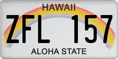 HI license plate ZFL157