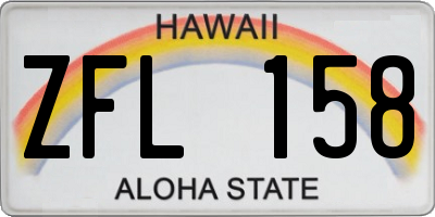 HI license plate ZFL158