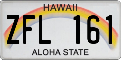 HI license plate ZFL161