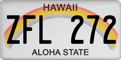 HI license plate ZFL272