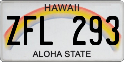 HI license plate ZFL293